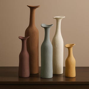 Nordic Morandi Color Vase – Modern Minimalist Decorative Sculpture for Home & Living Room
