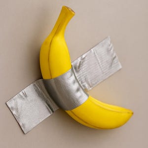 Arte mural de plátano de resina: escultura de cinta adhesiva, decoración pop contemporánea para el hogar