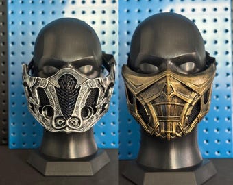 Sub-Zero & Scorpion V1, Cosplay Custom Mask, Helmet, Costume Wearable Movie Prop