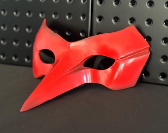 Máscara personalizada de Goro Crow Akechi para cosplay, casco y accesorio de película para disfraz.