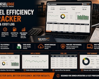 Truck Fuel Mileage Tracker | MPG & Fuel Cost Log