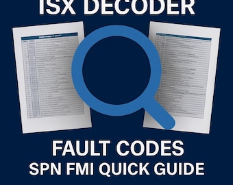 Cummins ISX felkodsavkodare | Klass 8 lastbilsdiagnostik och SPN FMI-sökning i pdf-format | Referens för reparation av dieselmotorer | Direkt nedladdning