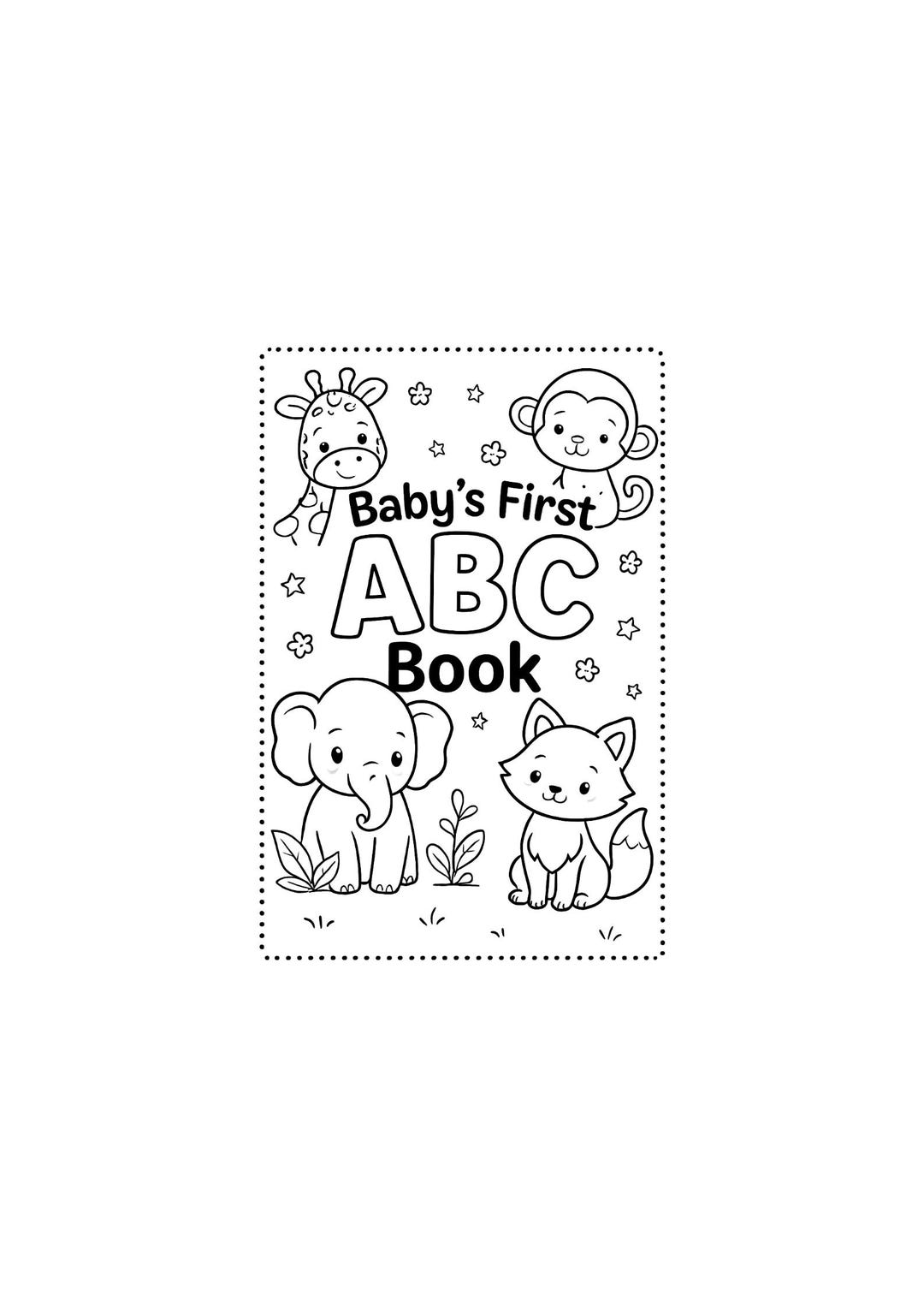 ABC for Children Coloring Booklet - Etsy