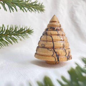 Hand-turned Wooden Christmas Tree, single tree, made-to-order
