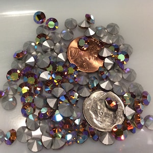 Vintage Swarovski Topaz ab Art1100 Rhinestones 5.5mm Ss24, first quality, LAST 25 PIECES LEFT