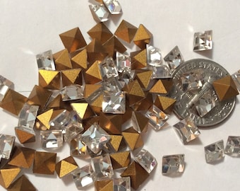 Vintage Swarovski 4400 Crystal/Clear 5mm Square Article 4401/4400