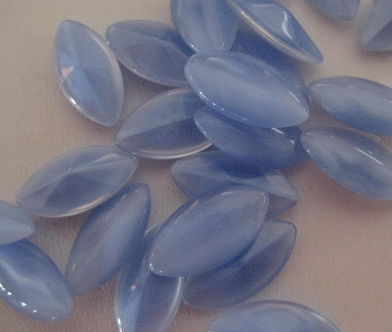 Vintage Blue Moonstone Cabochon Navette Marquise 18x9mm ALL 30 PIECES LEFT
