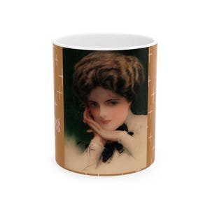 Vintage-Inspired Gibson Girl Ceramic Mug