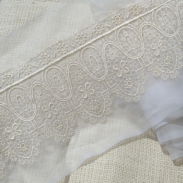 Vintage Lace Trim Vintage Fabric Bridal Lace Wedding Lace Chiffon