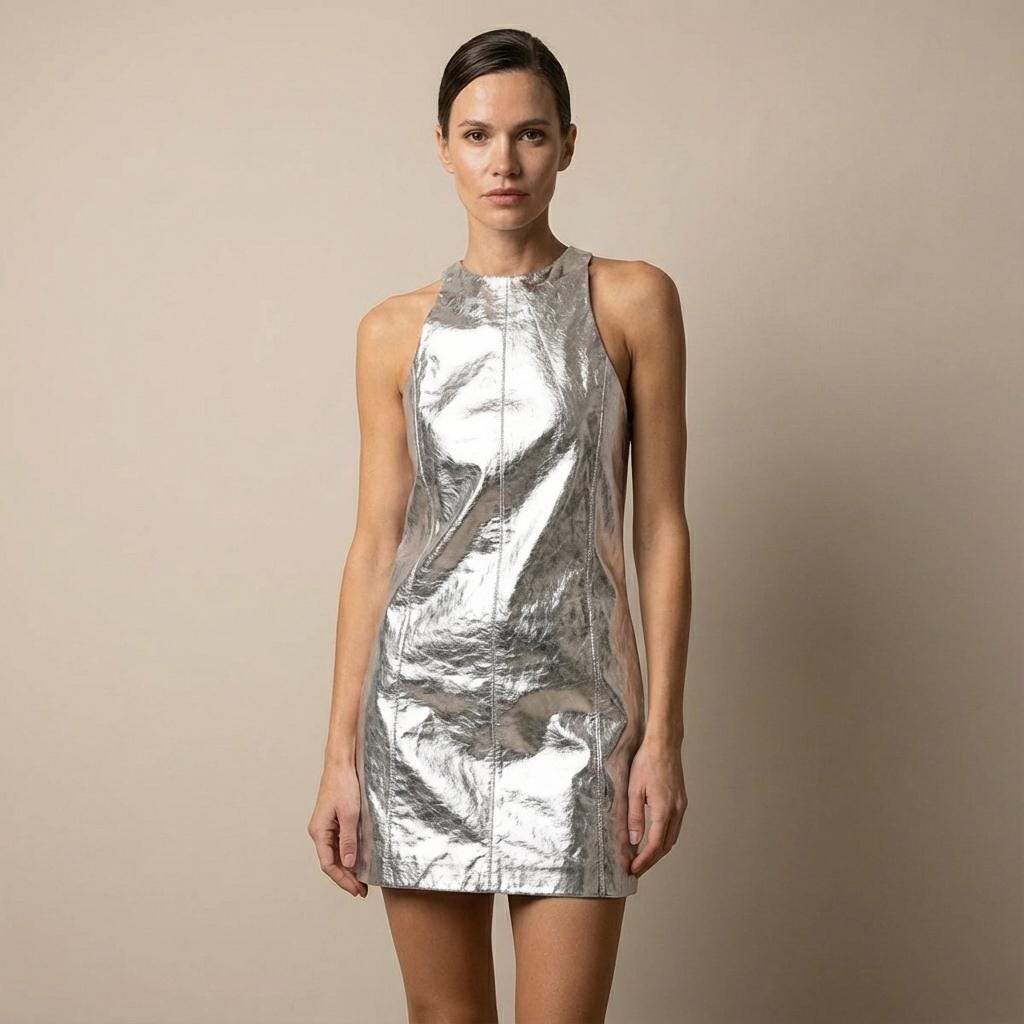 leather tan dress It's Your Night Cut-Out Leather Midi Dress – VICI main image 0