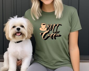 Coffee-Themed Unisex Heavyweight Tee | Perfect Gift for Coffee Lovers, Casual Wear, Birthday Present, Lounge Tee, Everyday Style