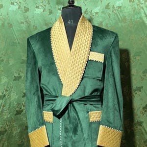 Men velvet jacket, Smocking jacket Dinner Blazer, Evening Party wear Coat, Gift for Husband, Luxury Silk Velvet Dresses.