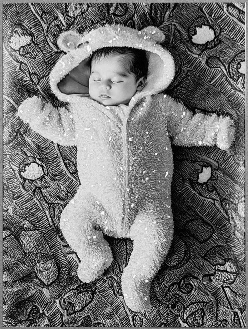 Personalised Glitter Photo Print – Hand-Finished Sparkle Art (Framed/Unframed) image 4