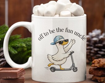 Personalized Off To Be The Fun Uncle Mug, Custom Uncle Mug Pregnancy Announcement Gift, New Uncle Coffee Mug, Baby Reveal Gift For Uncle