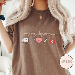 Unique ER nurse shirt gift idea combining medical symbols and modern design for healthcare workers