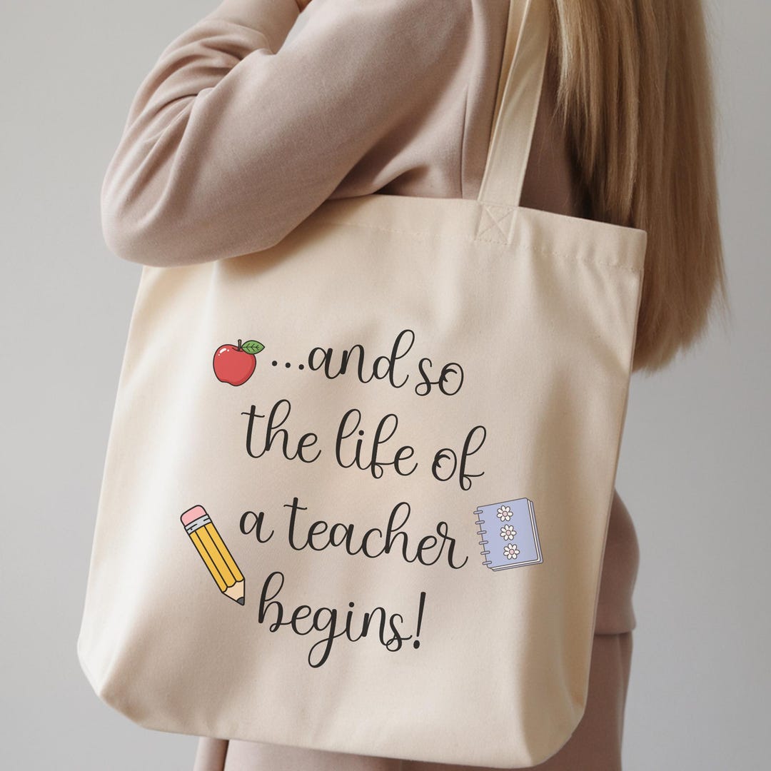 New Teacher Tote Bag, Custom Graduation Gift for Teacher Women, First ...