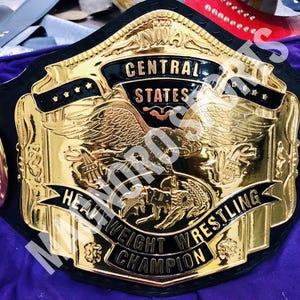 N,W,A Big Gold championship belt wrestling replica title belt 2mm brass