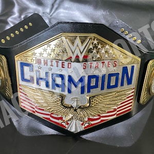 United states championship belt wrestling replica title belt 6mm diecast