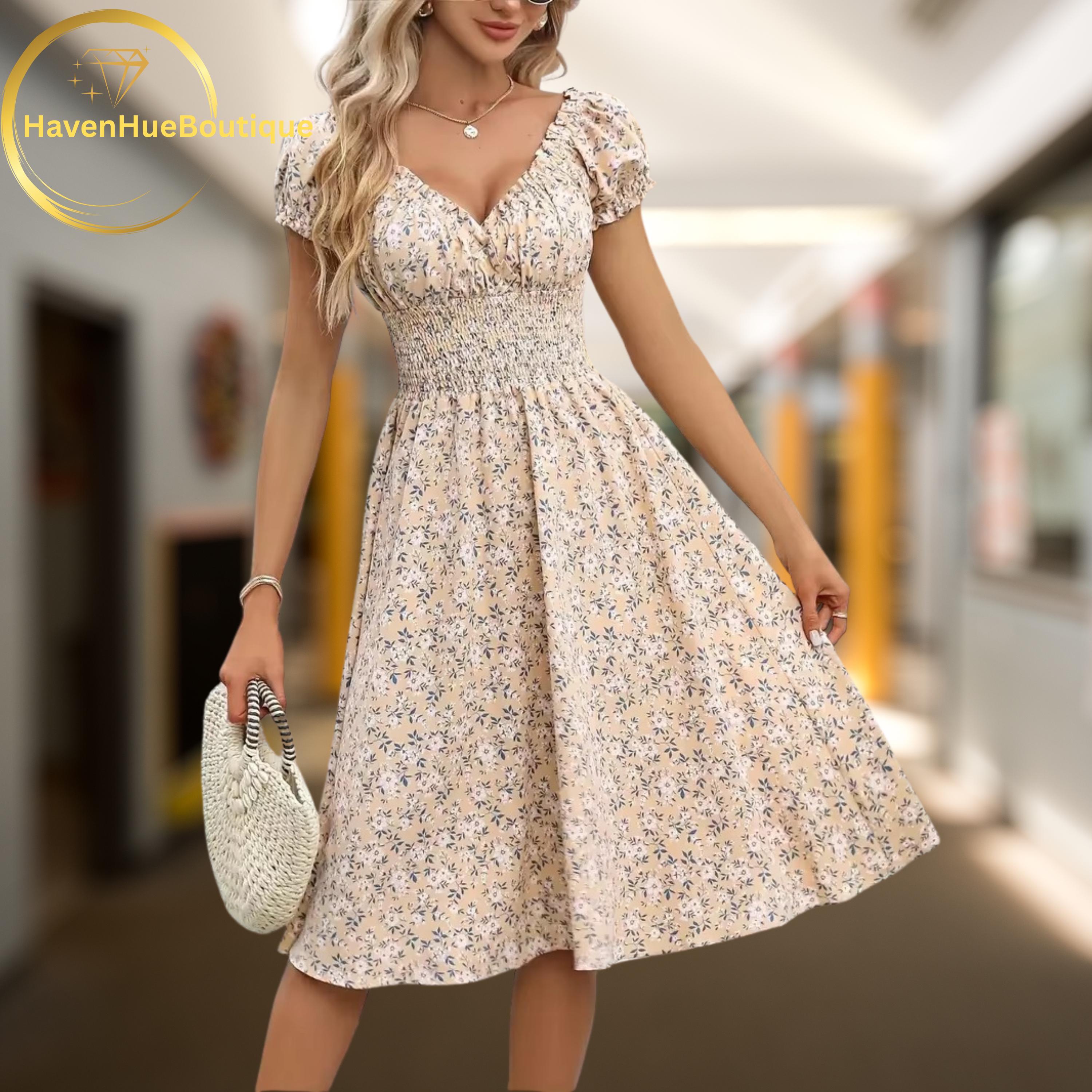 white christmas dresses Hypoallergenic Linen Smock Dress Maria Almond Brown ❤️ menique main image 1