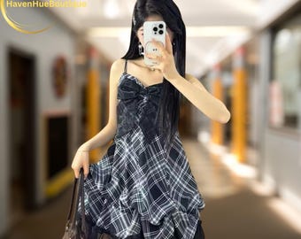 green emerald velvet dress Harajuku Korean Fashion Corduroy Mini Dress with Belt (Gray) – The Kawaii  Factory main image 0