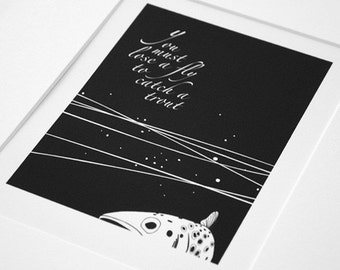 To catch a trout -  trout & fly fishing, black and white print