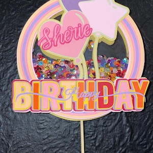 Personalised 3D Shaker Cake Topper