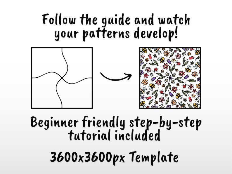 Develop Pattern Symmetrical Seamless Pattern Template | Repeat Pattern Guide for ...