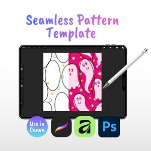 Seamless Pattern Template | Repeat Pattern Guide for Designers | Make Seamless Patterns | Digital Pattern Layout Template | Placement Guide