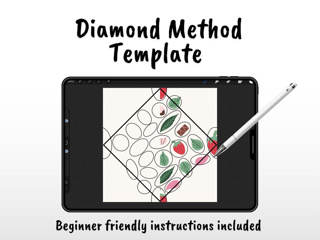 Diamond Method Seamless Pattern Template | Repeat Pattern Guide for ...