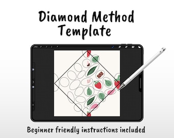 Seamless méthode diamant | Guide des motifs de répétition pour les designers | Modèle de mise en page de motif numérique