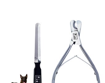 Cortaúñas para perros de alta resistencia, hoja de acero martensita, incluye lima de uñas