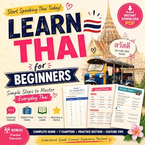 Thailändisch lernen für Anfänger PDF + Kostenloser Ablaufplan und Thailändische Spitznamen