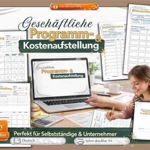 Programm & Kosten-Liste Bundle auf Deutsch – Tool Übersicht PDF Set A4 Formulare