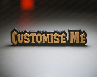 Custom World of Warcraft Name Display: 22cm Personalized Desk Decor