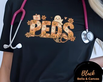 Spooky Peds Crew T-Shirt: Halloween Pediatric Nurse or Medical Office Tee