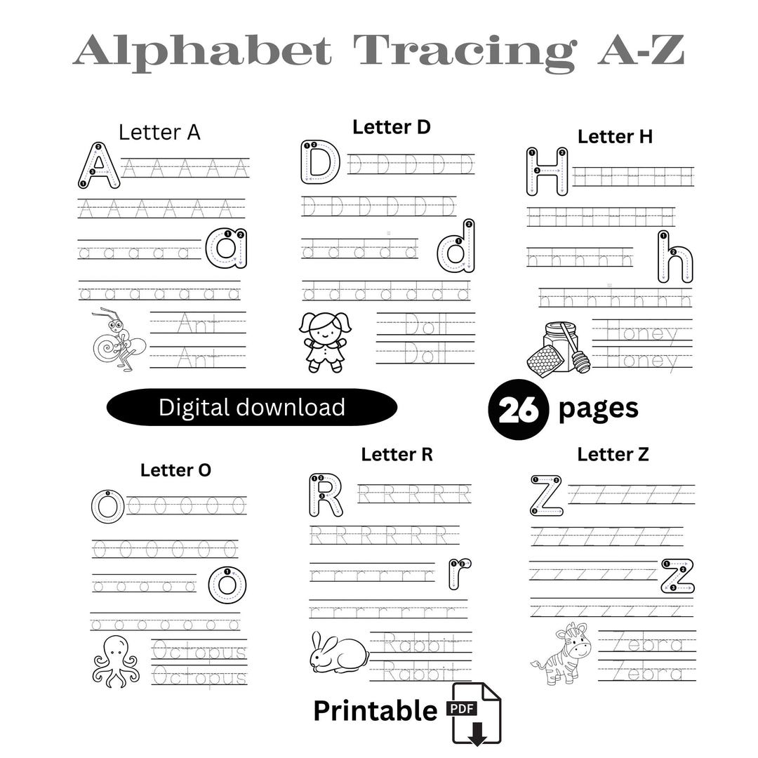 Abc Drawing Workshee ABC Tracing Worksheets | Preschool Coloring Book | Kindergarten ...