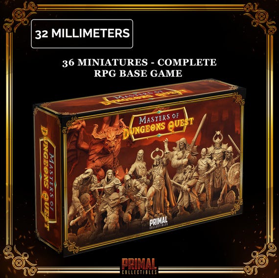 Hero Dungeon Quest x36 Set -  Resin Miniatures