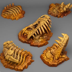 Fossiliserad T-Rex – 28 mm miniatyrterräng