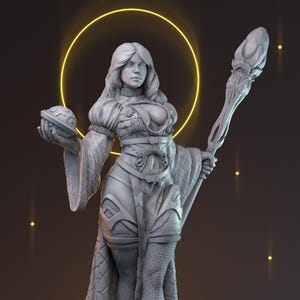 Magierin Morgana Miniatur | 32mm-75mm | von Hardwitch Games