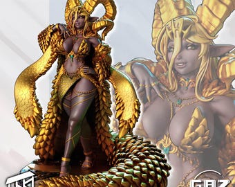 Kulvara Goldvein - Gilded Dragon Matriarch - Unpainted Miniature