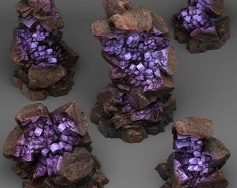 Cristales antiguos ocultos: terreno en miniatura de 28 mm