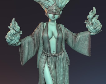 Xandren Galod the Witch Miniature by Hardwitch Games