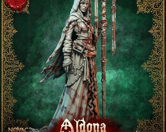 Oráculo humano femenino / 32 mm-75 mm / Miniatura de Dungeons & Dragons / Novac Dawn