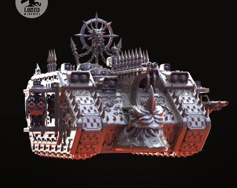 Chaos Heavy Transport Vehicle | 28mm Scale | Wargaming Tabletop | By Tainted Windmill