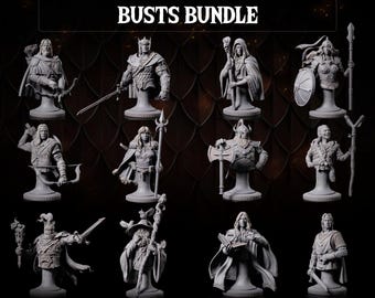 DRAGONBLADE Bundle - 12 Unpainted Busts - RPG Heroes