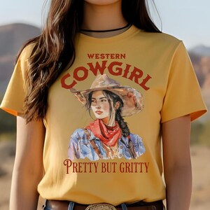 Vintage Cowgirl Graphic T-Shirt | Retro Western Rodeo Tee | Country Girl Boho Outlaw Shirt for Women