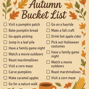 Autumn bucket list