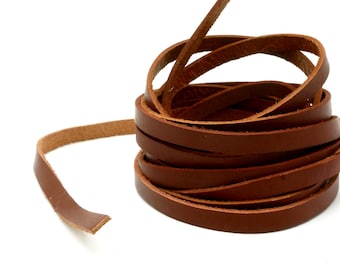 Lederband flach 10mm x 2mm  braun, Armband, Leder Material 1 Meter