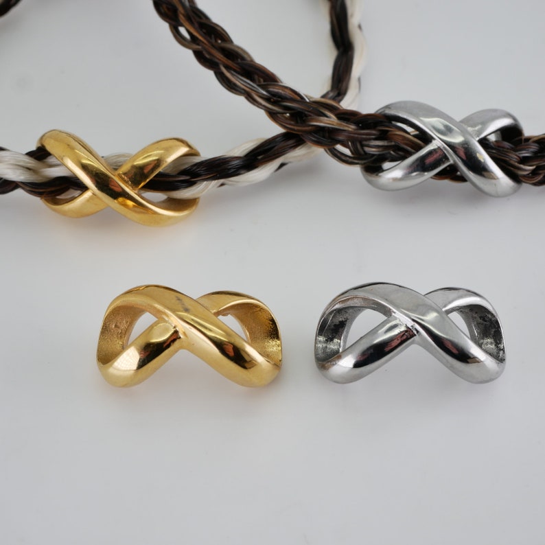 Infinity, Unendlichkeitsschleife, Pferdehaarschmuck, Unendlichkeit, Anhänger, Edelstahl, Schleife, Gravur, personalisiert, Namensgravur Bild 3