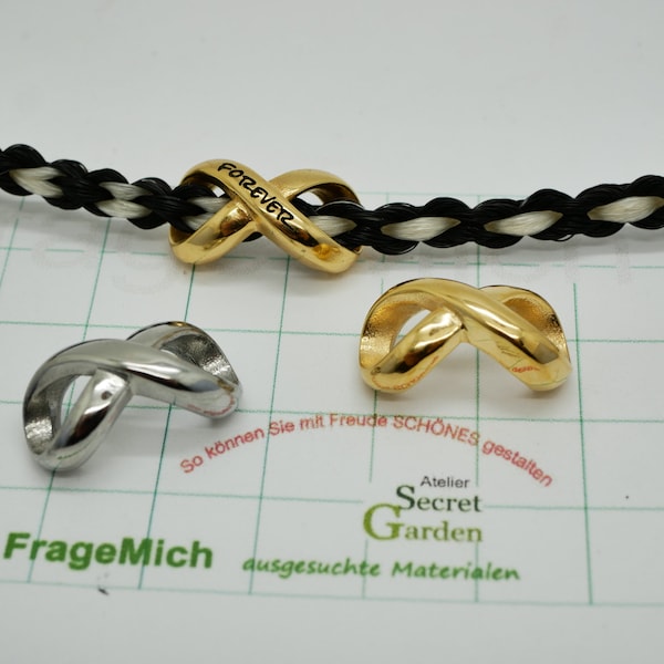 Infinity, Unendlichkeitsschleife, Pferdehaarschmuck, Unendlichkeit, Anhänger, Edelstahl, Schleife, Gravur, personalisiert, Namensgravur